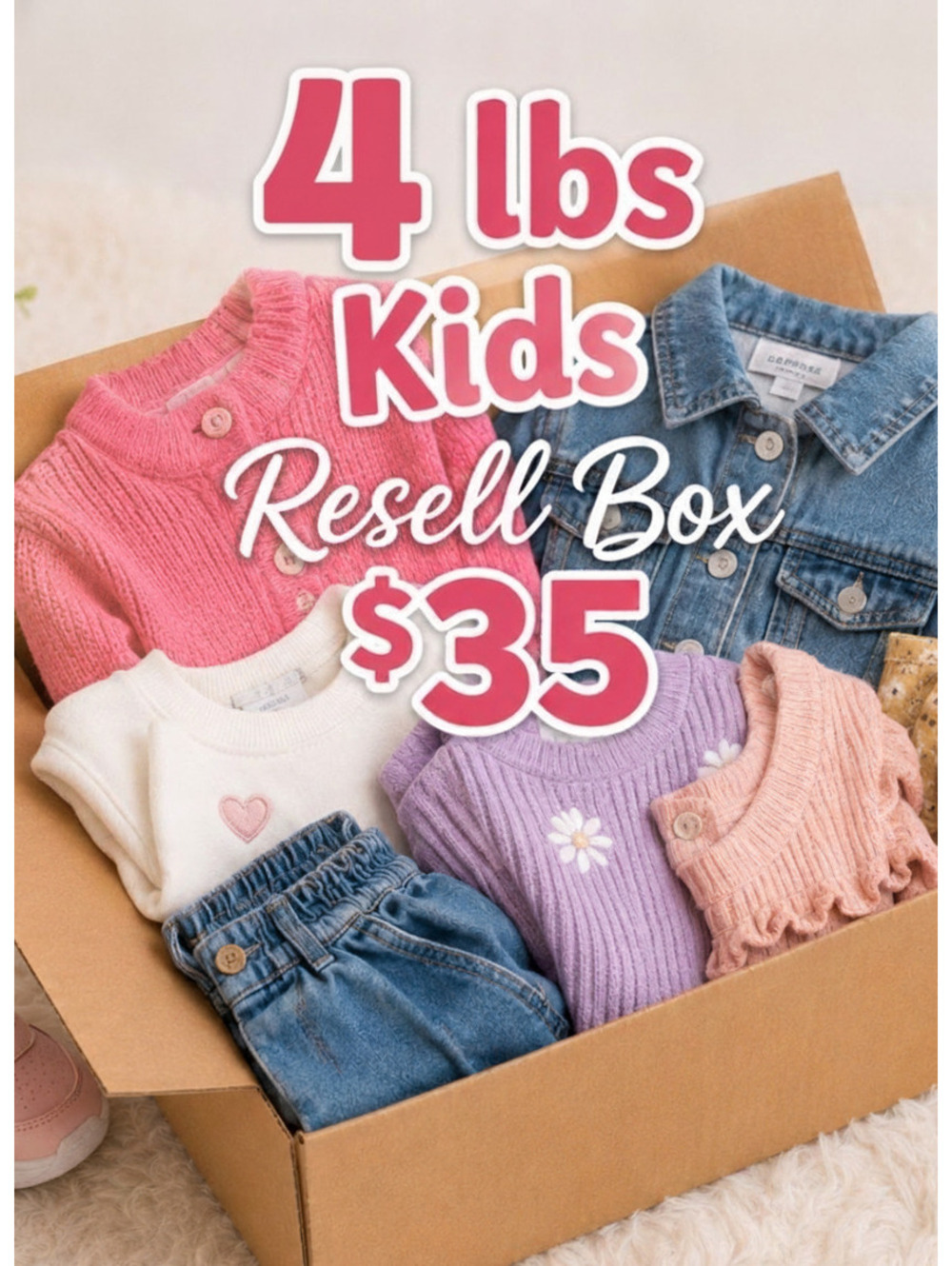 Childrens Girls Kids Clothing Resell 4 Pound Box Mixed Sizes Pants Top Dresses